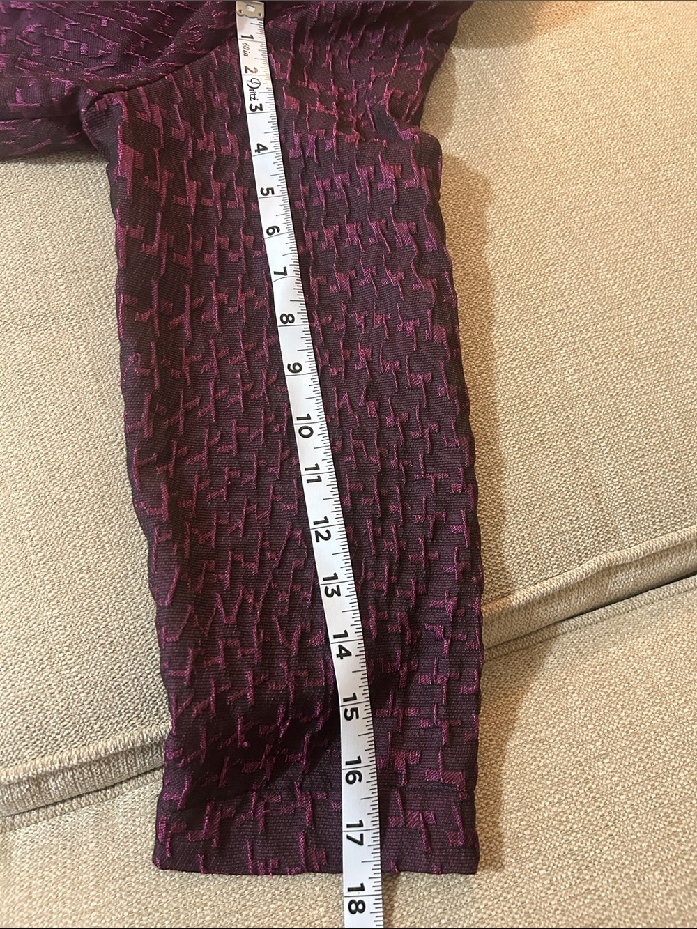 Ali Miles Deep Purple/Plum Jacket with Square Black Buttons - Picture 9 of 11